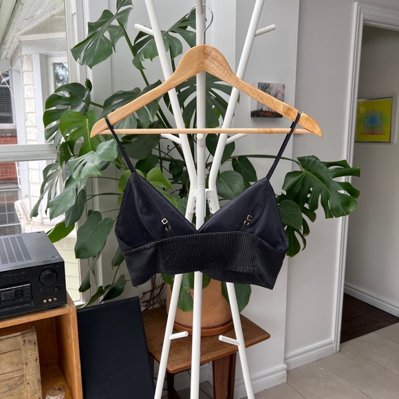 Babaton black light-weight stretchy satin tank, size S - Picture 2 of 2